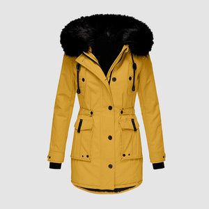 Women's Winter Parka with Faux Fur Hood