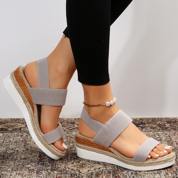 Women's Platform Sandals with Cross-Strap