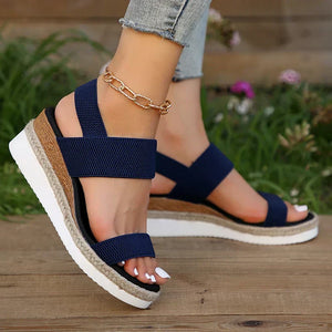 Women's Platform Sandals with Cross-Strap