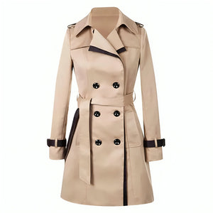 Women's Double-Breasted Belted Trench Coat