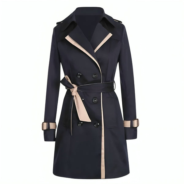 Women's Double-Breasted Belted Trench Coat