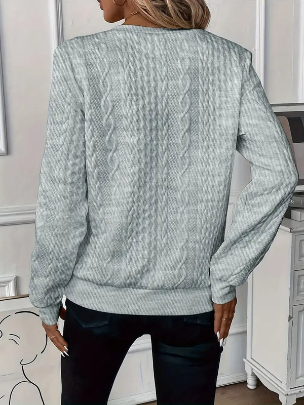 Women’s Cable Knit Quarter-Zip Pullover