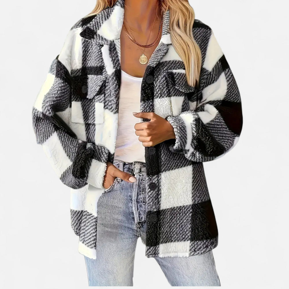 Women’s Plaid Oversized Shacket Button-Up