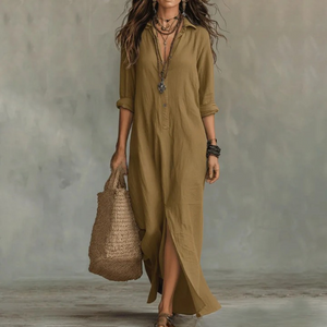 Women’s Boho Button-Down Maxi Dress