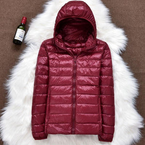 Women's Hooded Puffer Zip-Up Outdoor Jacket