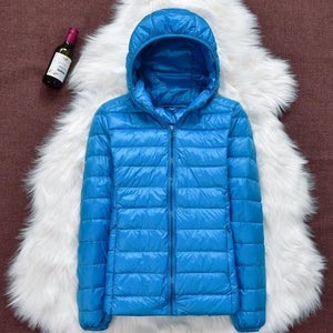 Women's Hooded Puffer Zip-Up Outdoor Jacket