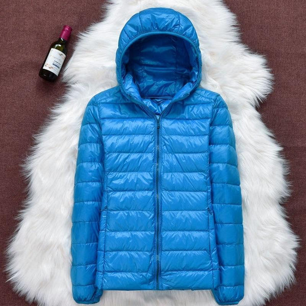 Women's Hooded Puffer Zip-Up Outdoor Jacket