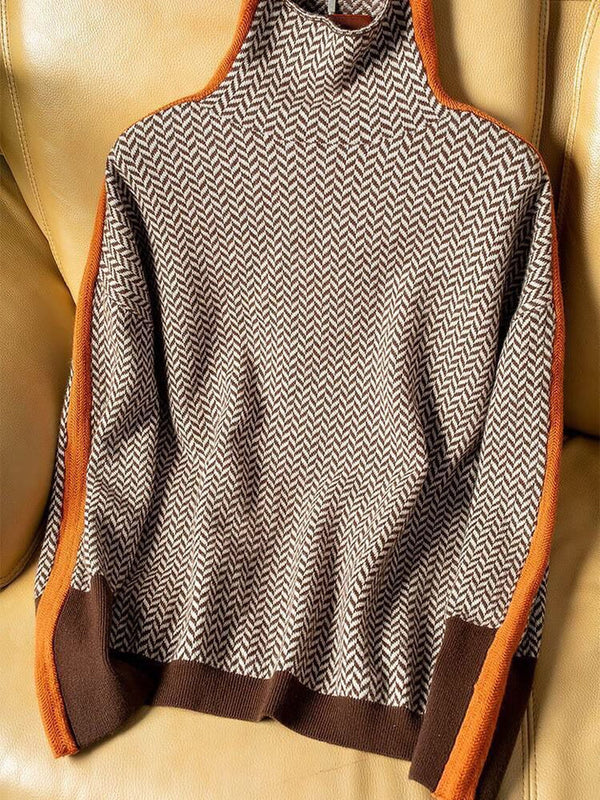 Women's Turtleneck Sweater with Timeless Elegant Fit