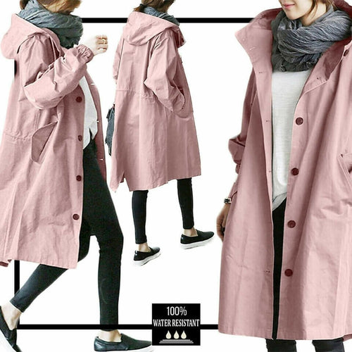 Women's Hooded Oversized Trench Coat