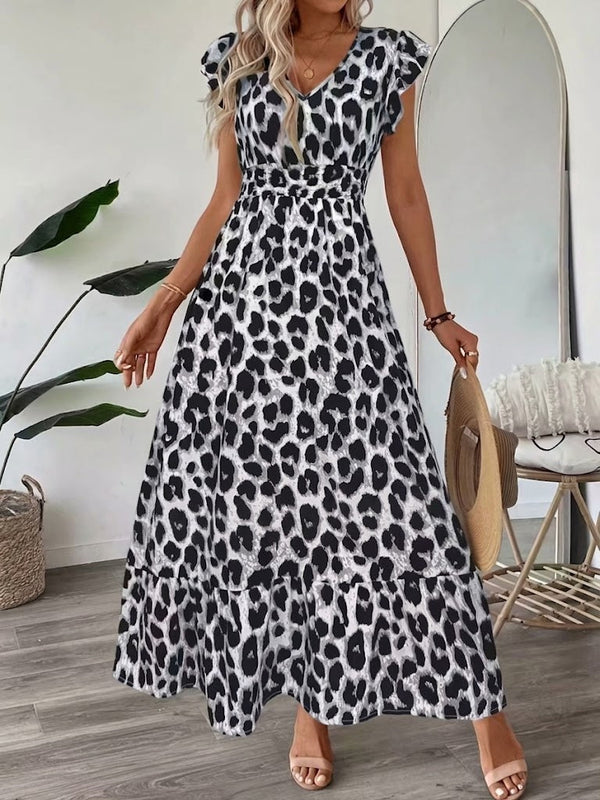 Women's Embroidered Boho A-Line Maxi Dress