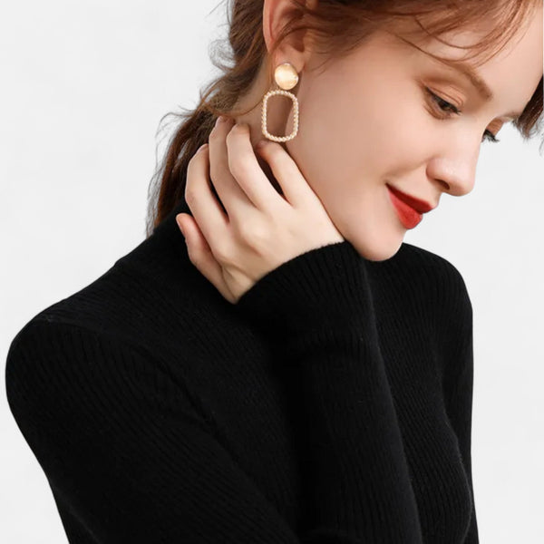 Slim Fit Long Sleeve Ribbed Turtleneck Sweater