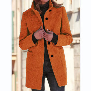 Stylish Mid-Length Women’s Winter Coat