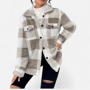 Women’s Plaid Oversized Shacket Button-Up