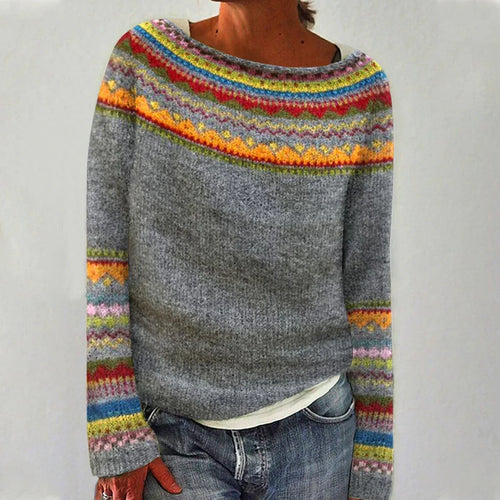Women's Nordic Pattern Relaxed Sweater