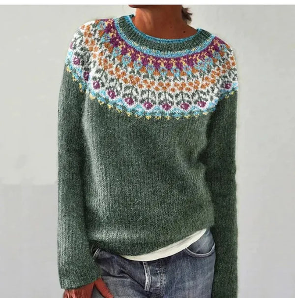 Women's Nordic Pattern Relaxed Sweater
