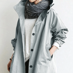 Women's Hooded Oversized Trench Coat