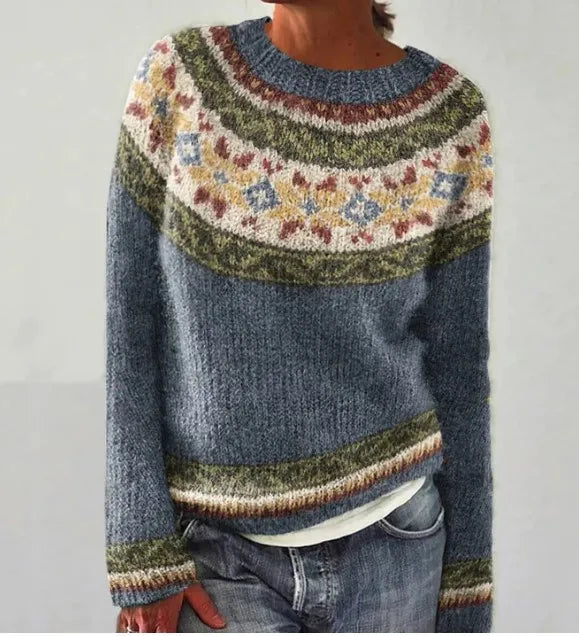 Women's Nordic Pattern Relaxed Sweater