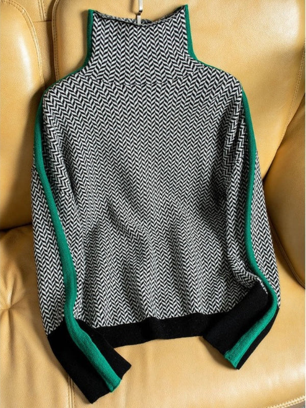 Women's Turtleneck Sweater with Timeless Elegant Fit