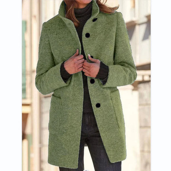 Stylish Mid-Length Women’s Winter Coat
