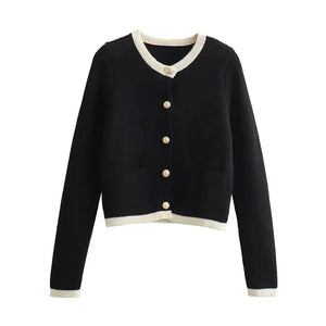 Elegant Button-Up Knit Cardigan for Women