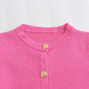 Elegant Button-Up Knit Cardigan for Women