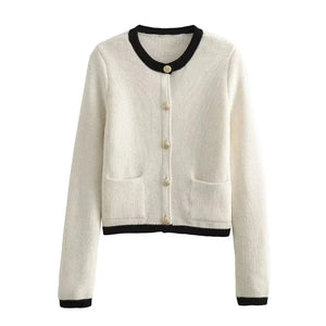 Elegant Button-Up Knit Cardigan for Women