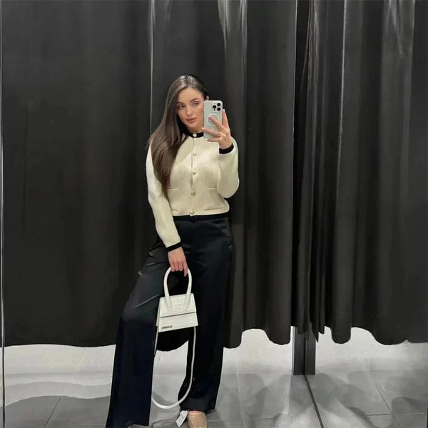 Elegant Button-Up Knit Cardigan for Women