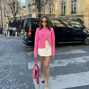 Elegant Button-Up Knit Cardigan for Women