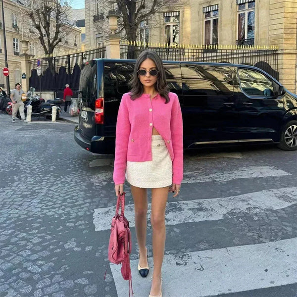 Elegant Button-Up Knit Cardigan for Women