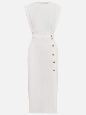 Women’s Sleeveless Elegant Side Slit Midi Dress