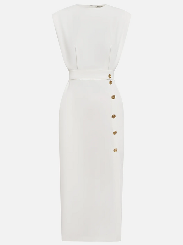 Women’s Sleeveless Elegant Side Slit Midi Dress