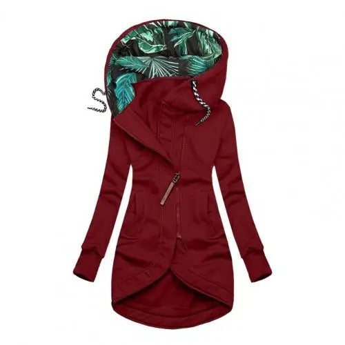 Women's Hooded Asymmetrical Zip Parka Jacket