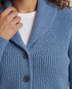 Women's Knit Cardigan with Lapel Collar
