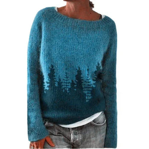 Cozy Crew Neck Fair Isle Women’s Sweater