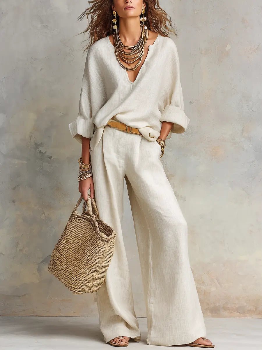 Women’s 2-Piece Linen-Style Set
