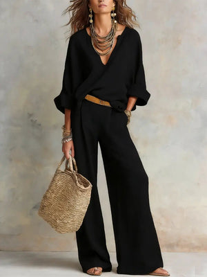 Women’s 2-Piece Linen-Style Set