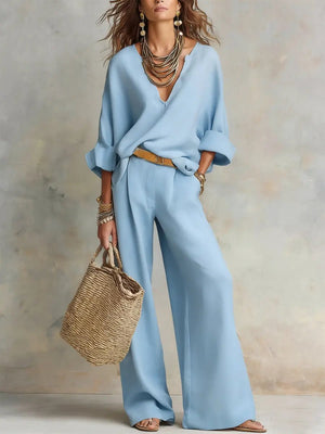 Women’s 2-Piece Linen-Style Set