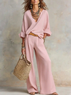 Women’s 2-Piece Linen-Style Set