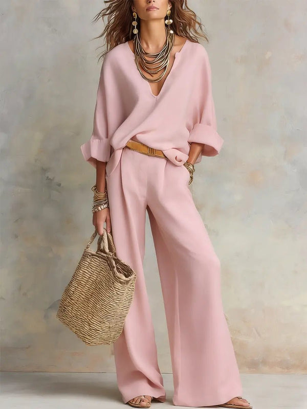 Women’s 2-Piece Linen-Style Set