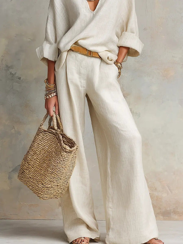 Women’s 2-Piece Linen-Style Set