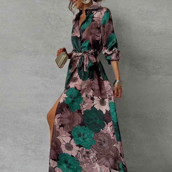 Elegant Maxi Dress with Belt