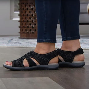 Women's Adjustable Strap Comfort Sandals with Cushioned Sole