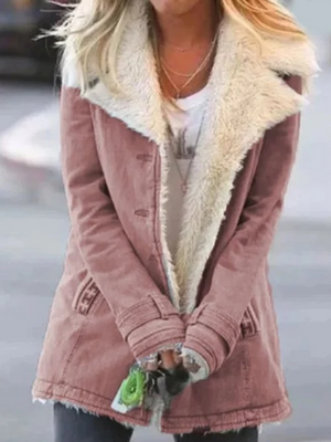 Cozy Sherpa-Lined Jacket Winter Coat for Women