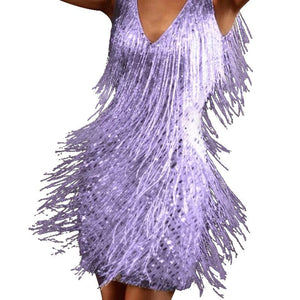 Stylish Fringe Party Dress Mini