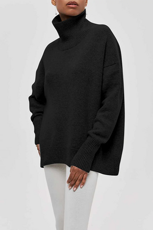 Suéter de cuello alto oversize y cómodo
