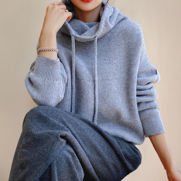 Women's Relaxed Hooded Knit Sweater