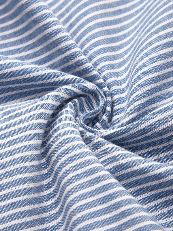 Women’s Striped Button-Detail Midi Dress