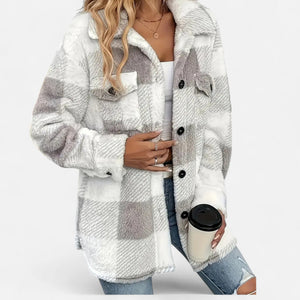 Women’s Plaid Oversized Shacket Button-Up