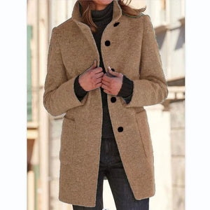 Stylish Mid-Length Women’s Winter Coat