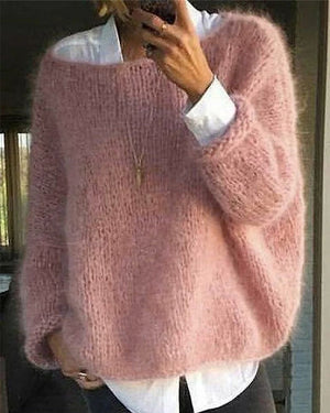 Women’s Soft Oversized Fuzzy Knit Sweater